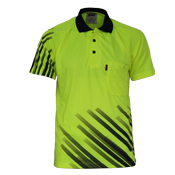 Hivis Sublimated Stripe Polo